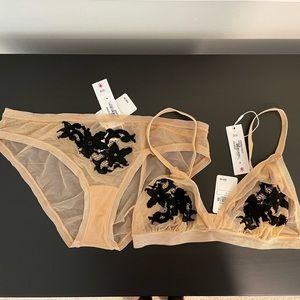 NWT Cosabella mesh lingerie set, size Medium
